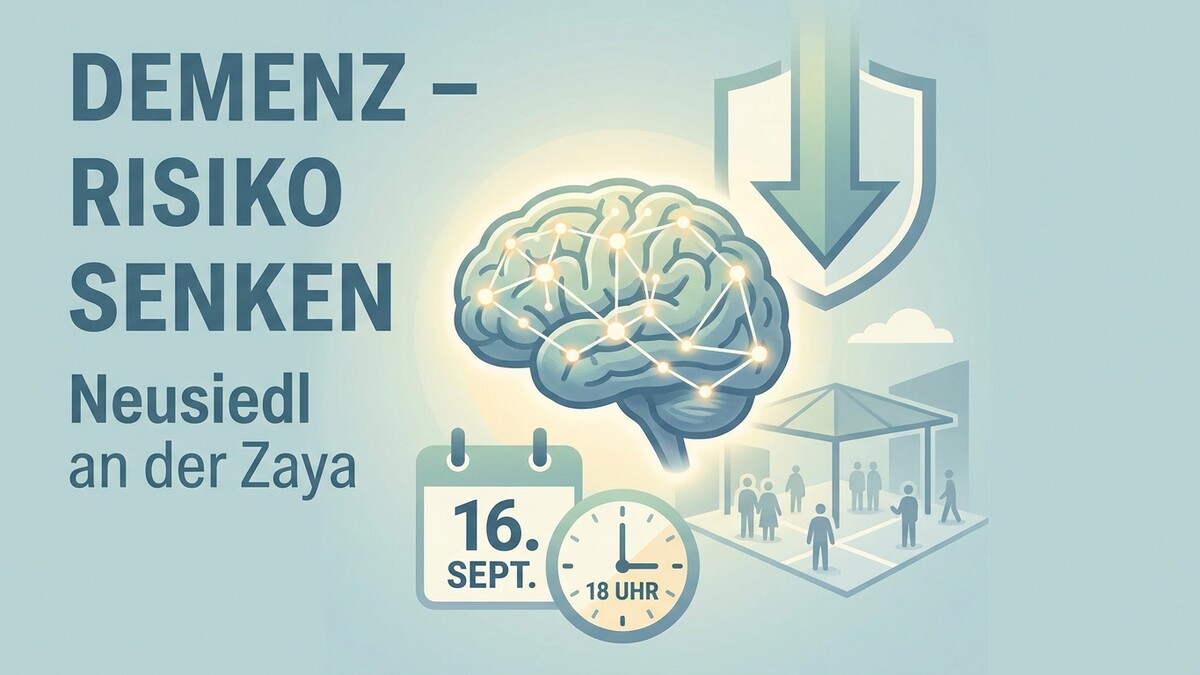 Demenzrisiko senken in Neusiedl an der Zaya am 16. September um 18 Uhr.