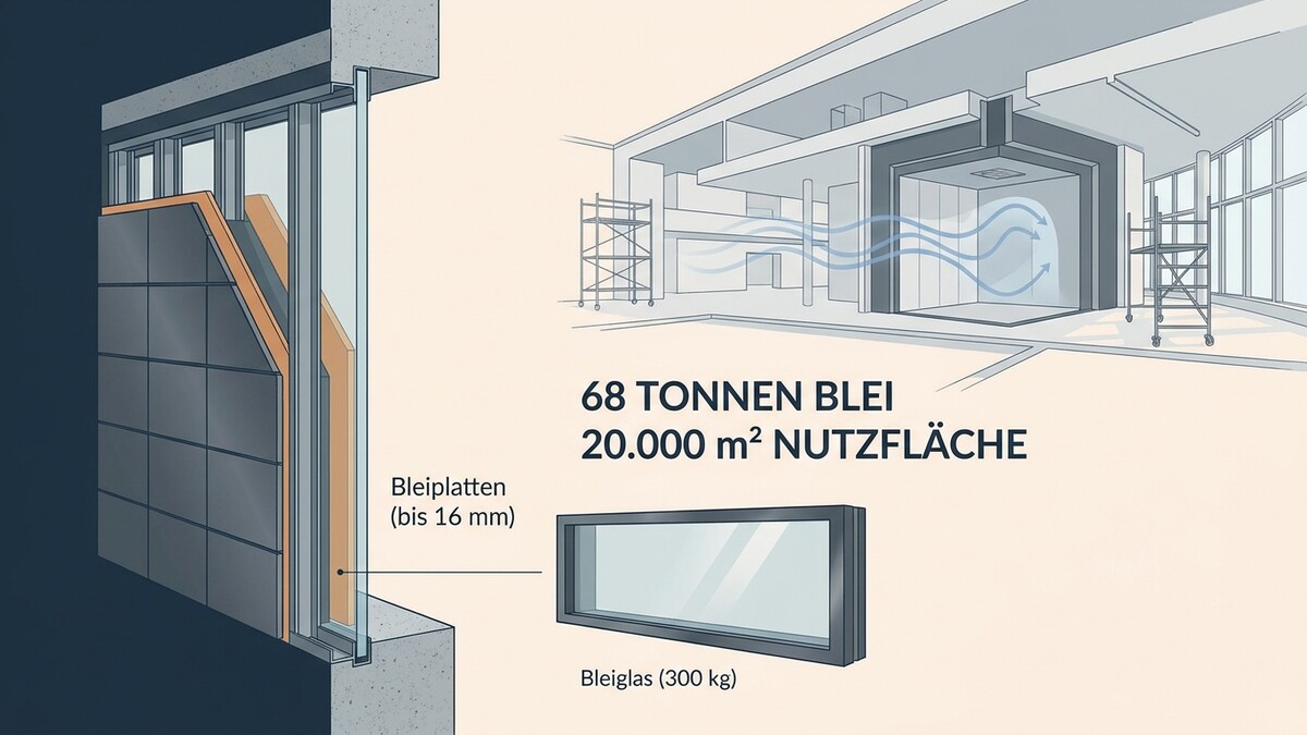 Bleischutz im Bauwesen: Bleiglas, Bleibleche und Lüftungssysteme