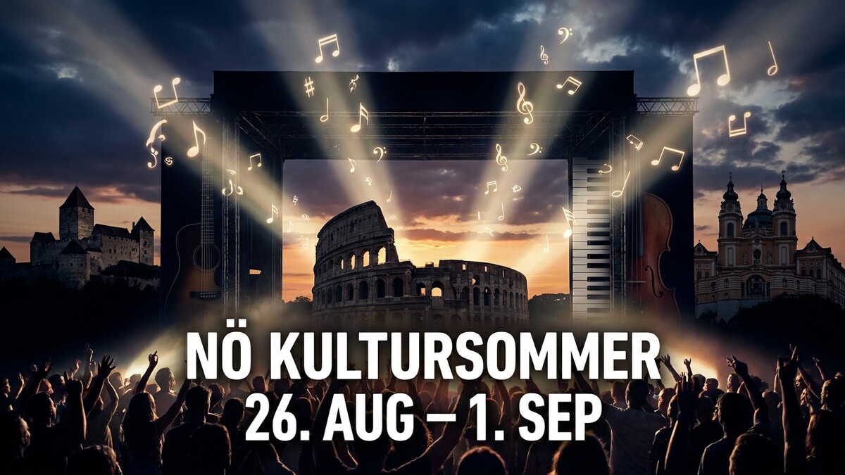 NÖ Kultursommer mit Kolosseum, Klavier und Schloss vor Publikum