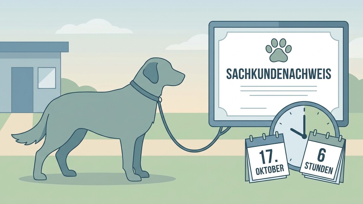 Sachkundenachweis für Hunde mit Kalender und Uhr in Österreich
