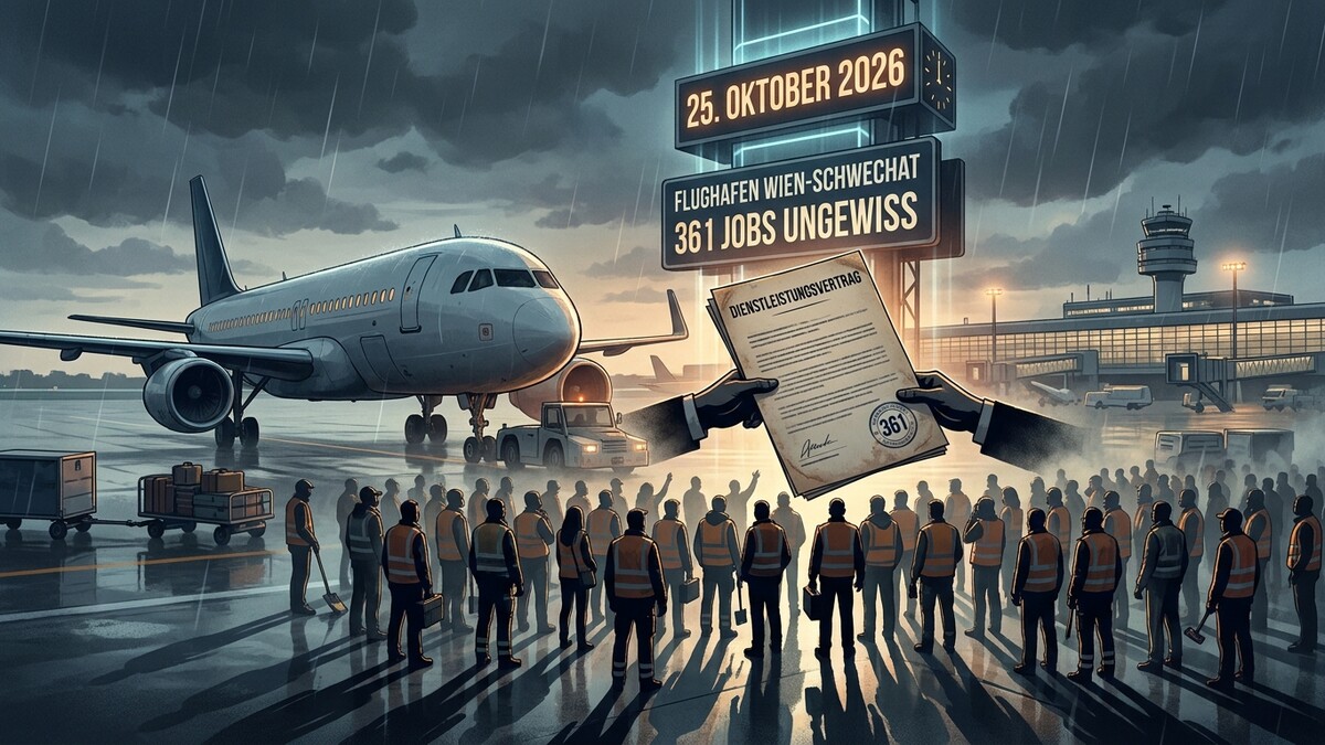 Flughafen Wien-Schwechat: 361 Jobs ungewiss, Dienstleistungsvertrag, Flugzeug, Menschenmenge