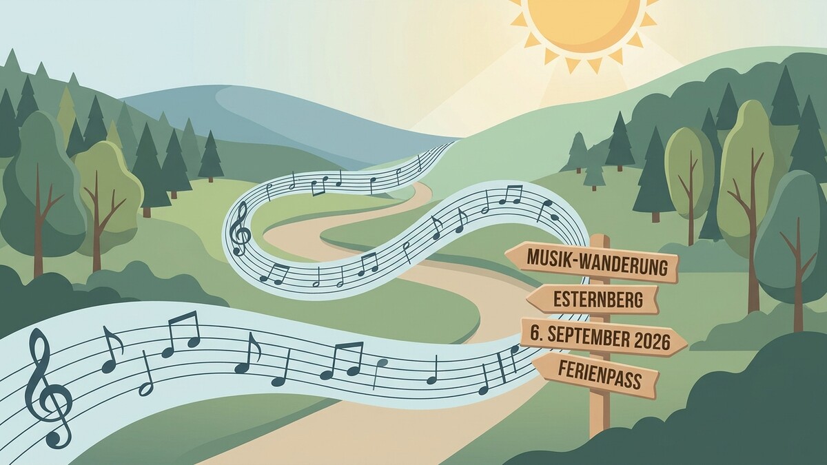 Musik-Wanderung mit Noten und Wegweiser nach Esternberg am 6. September 2026