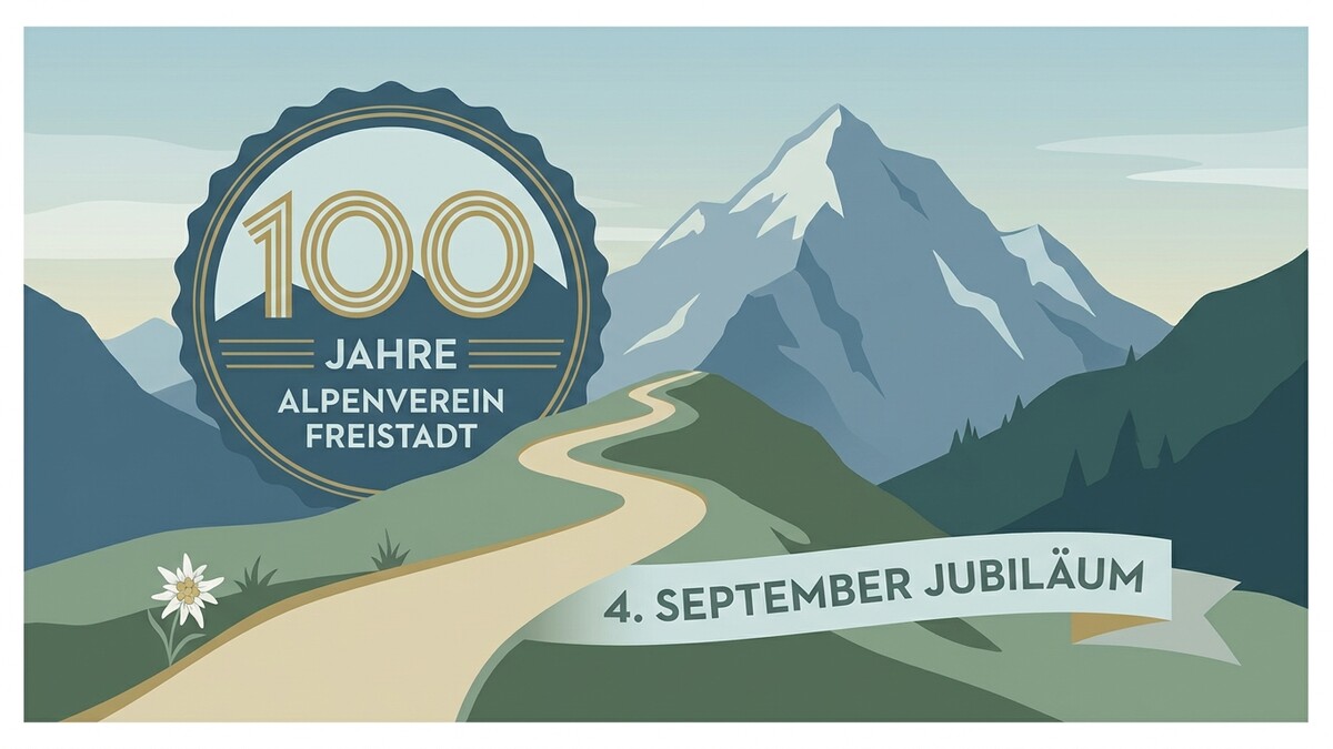 100 Jahre Alpenverein Freistadt Jubiläum 4. September mit Bergpanorama