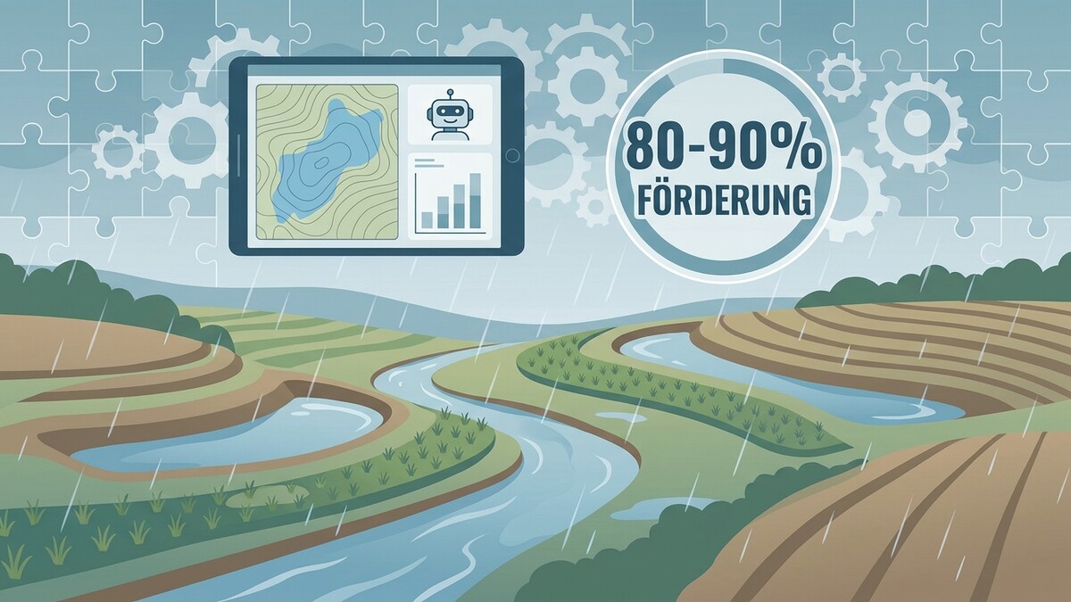 Förderung 80-90% für Agrarlandschaft mit Gewässer und Tablet