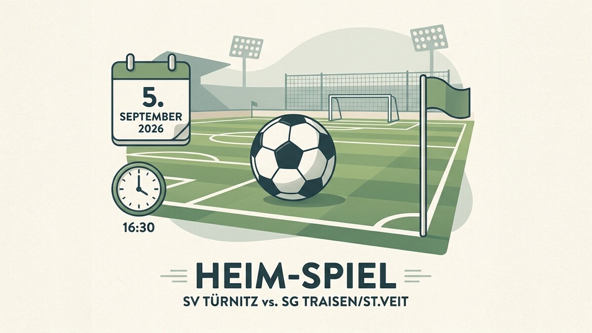 Heimspiel SV Türnitz gegen SG Traisen/St.Veit am 5. September 2026 um 16:30 Uhr