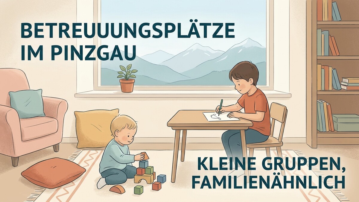 Betreuungsplätze im Pinzgau: Zwei Kinder spielen und malen in einem gemütlichen Raum.