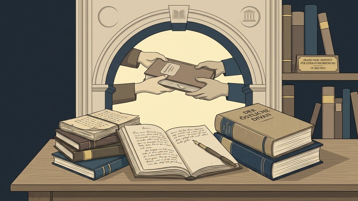 Buchübergabe im Franz-Nabl-Institut für Literaturforschung, Wien