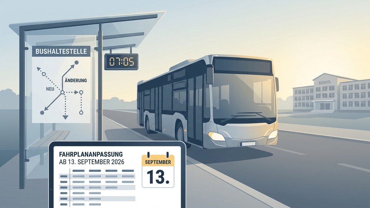 Busfahrplanänderung ab 13. September 2026 am Schulweg mit Fahrgastinformation
