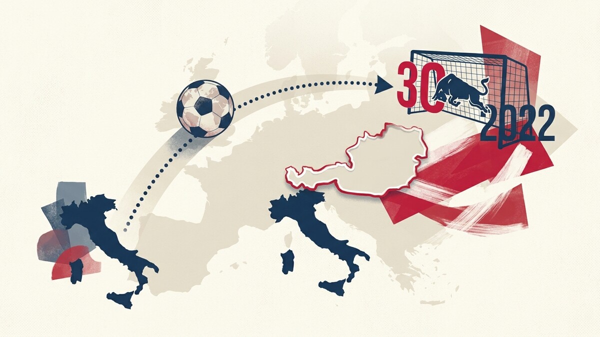 Fußballreise von Italien nach Österreich, Tor mit Stier und 30 Jahre 2022