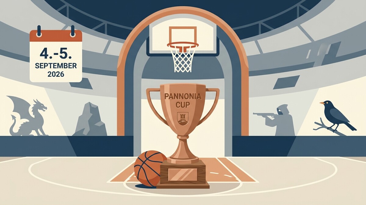Pannonion Cup Basketballtrophäe mit Kalender 4.-5. September 2026