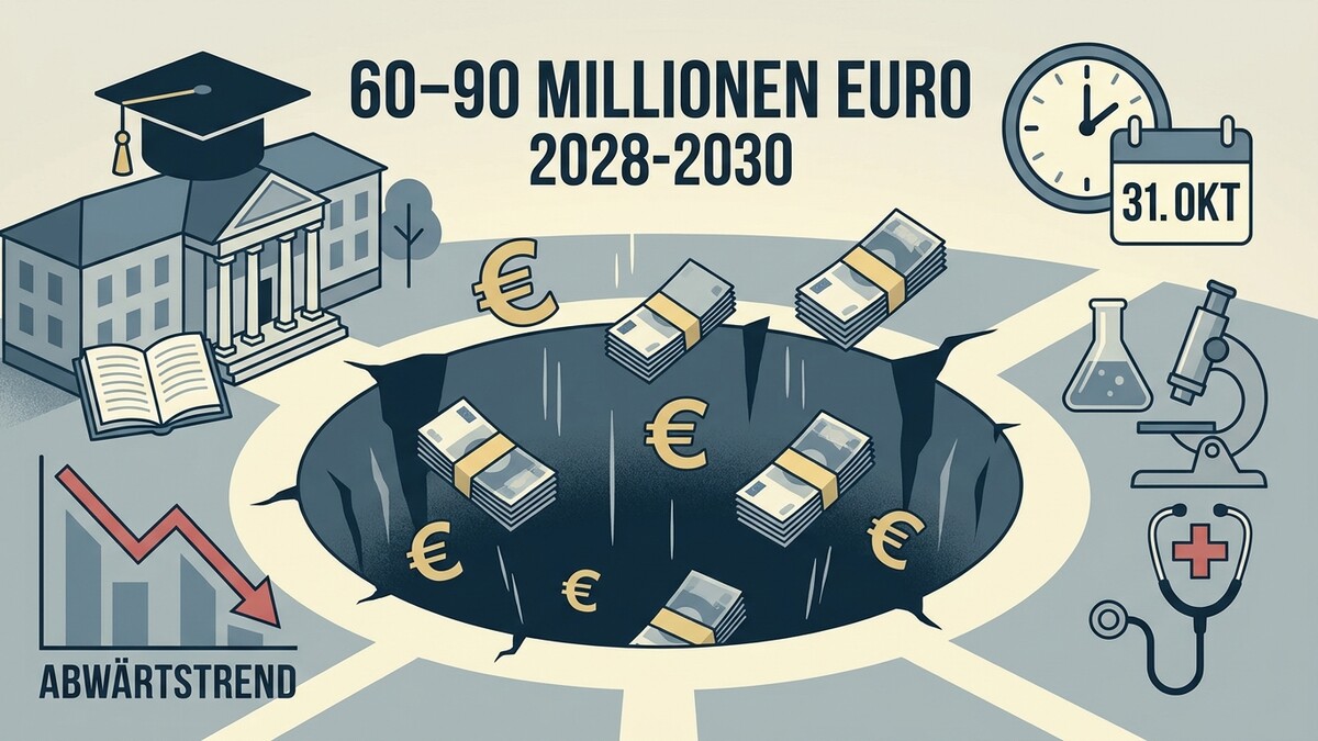 Geld, Euro, Abwärtstrend, Universität, Uhr, Kalender, Labor, Mikroskop, Stethoskop