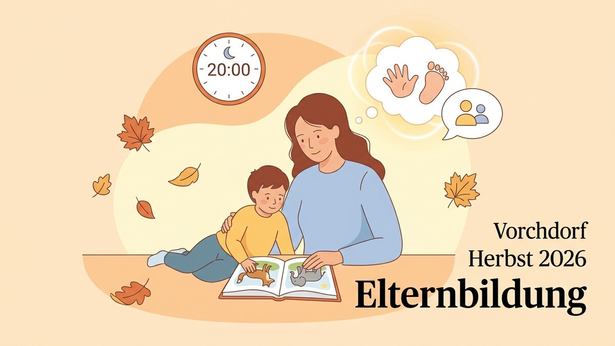 Elternbildung Vorchdorf Herbst 2026: Mutter liest Sohn ein Buch vor