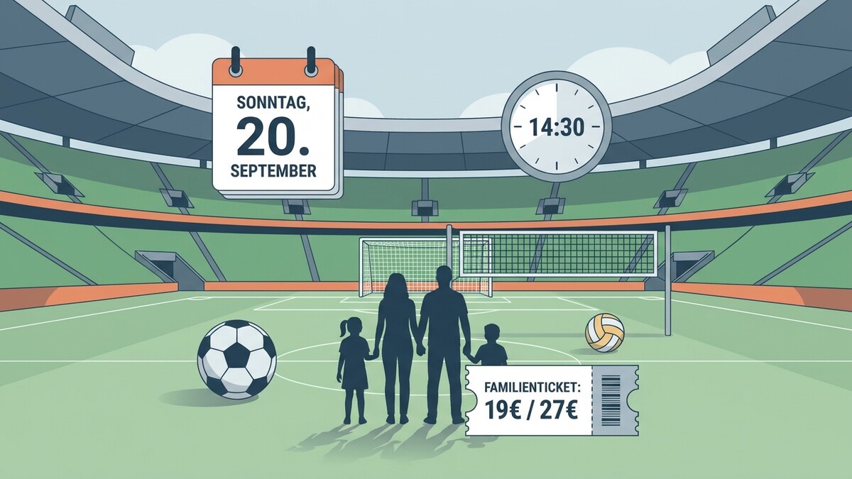 Fußballstadion mit Familie und Familienticket am 20. September um 14:30 Uhr