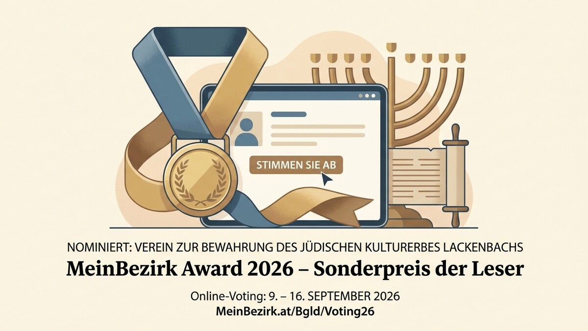 MeinBezirk Award 2026: Nominierung für Verein jüdisches Kulturerbe Lackenbachs