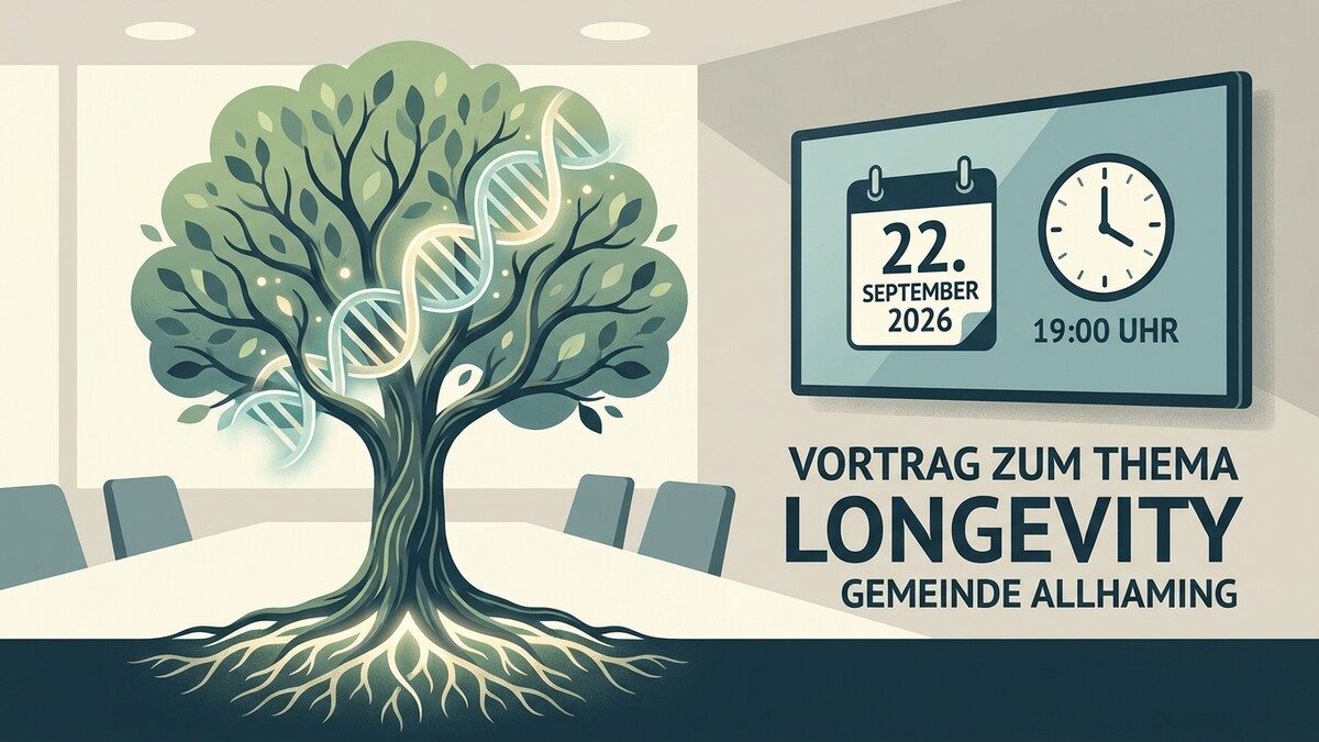 Longevity-Vortrag Gemeinde Allhaming am 22. September 2026 um 19 Uhr
