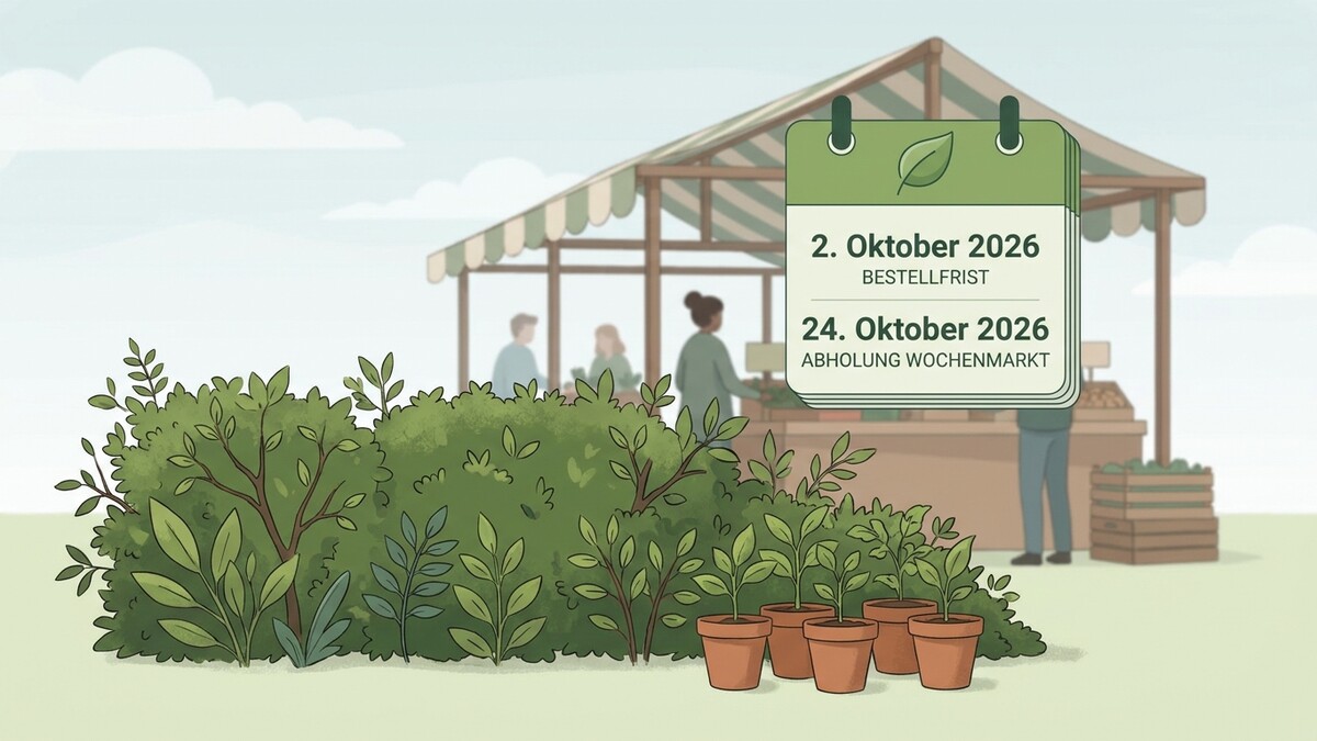 Wochenmarkt mit Kalender: Bestellfrist 2. Oktober, Abholung 24. Oktober 2026