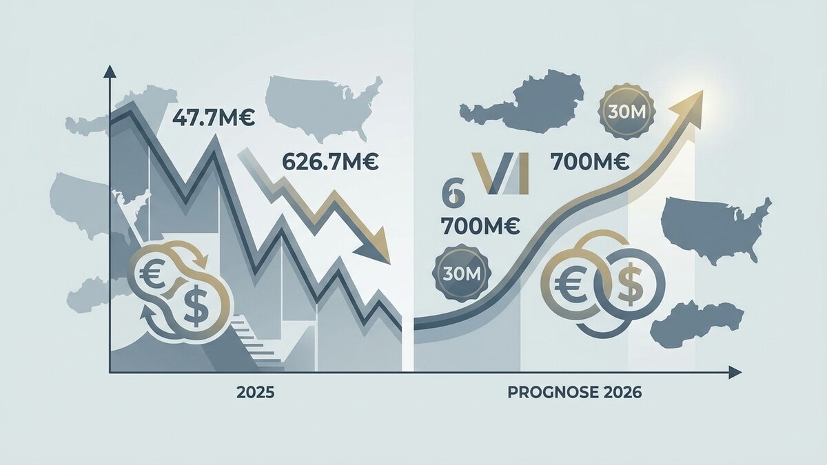 Finanzprognose 2026: Österreichische Wirtschaft mit 700M€ Wachstum, USA mit 47.7M€ Rückgang