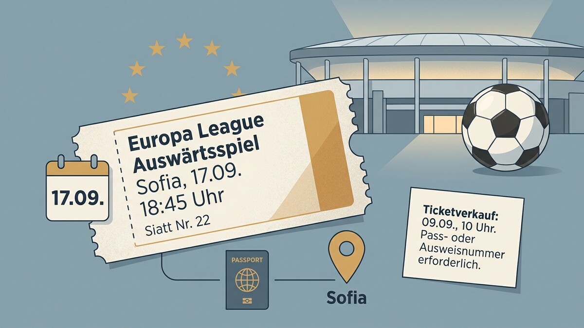 Europa League Auswärtsspiel Sofia 17.09. 18:45 Uhr mit Stadion, Fußball und Ticketinformationen