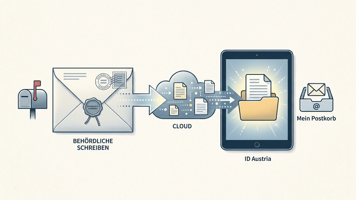 ID Austria: Behördliche Schreiben werden per Post, Cloud und Tablet digitalisiert.