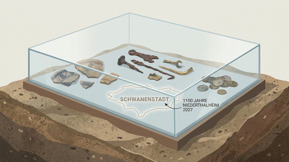 Schwanenstadt: archäologische Funde aus Niederthalheim, 1100 Jahre alt, 2027