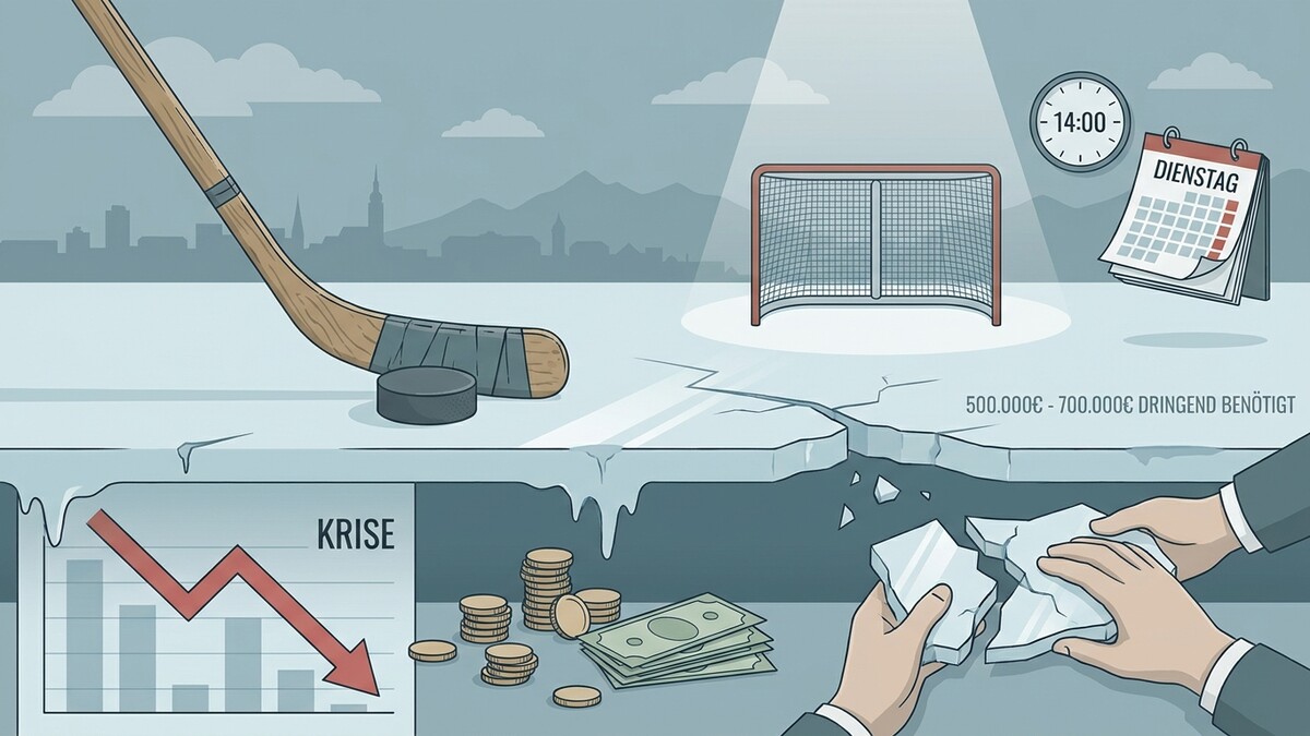Eishockeykrise: zerbrechendes Eis, Geld, Kalender und Stadtkulisse