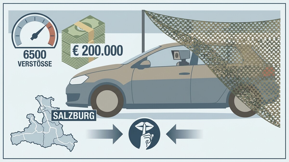 Verstöße Salzburg: 6500, 200.000 Euro, Auto mit Kamera, Tarnnetz