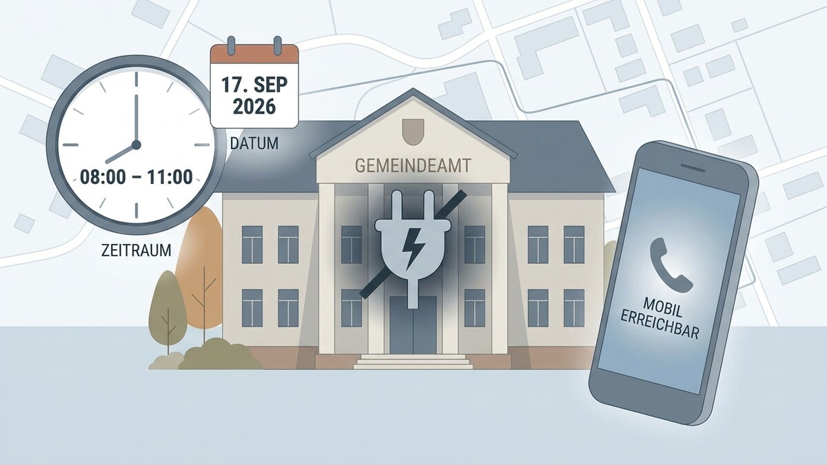 Gemeindeamt am 17. September 2026 von 8 bis 11 Uhr nicht erreichbar, Handy mit Anrufsymbol