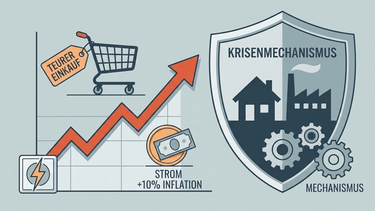 Inflation und teurer Einkauf: Strompreisanstieg und Krisenmechanismus mit Fabrik