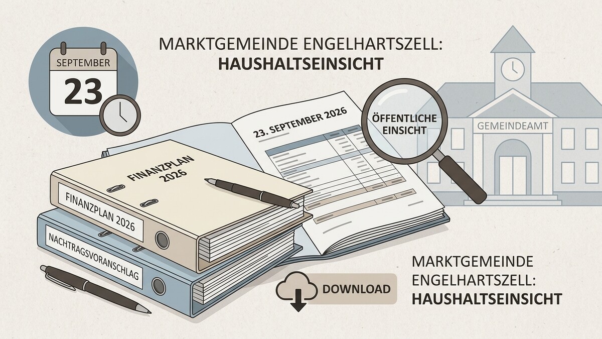 Marktgemeinde Engelhartszell: Haushaltseinsicht mit Finanzplänen und Gemeindeamt