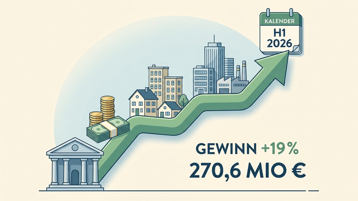 Gewinnsteigerung H1 2026: 19% auf 270,6 Mio. € mit Bank, Häusern und Stadt