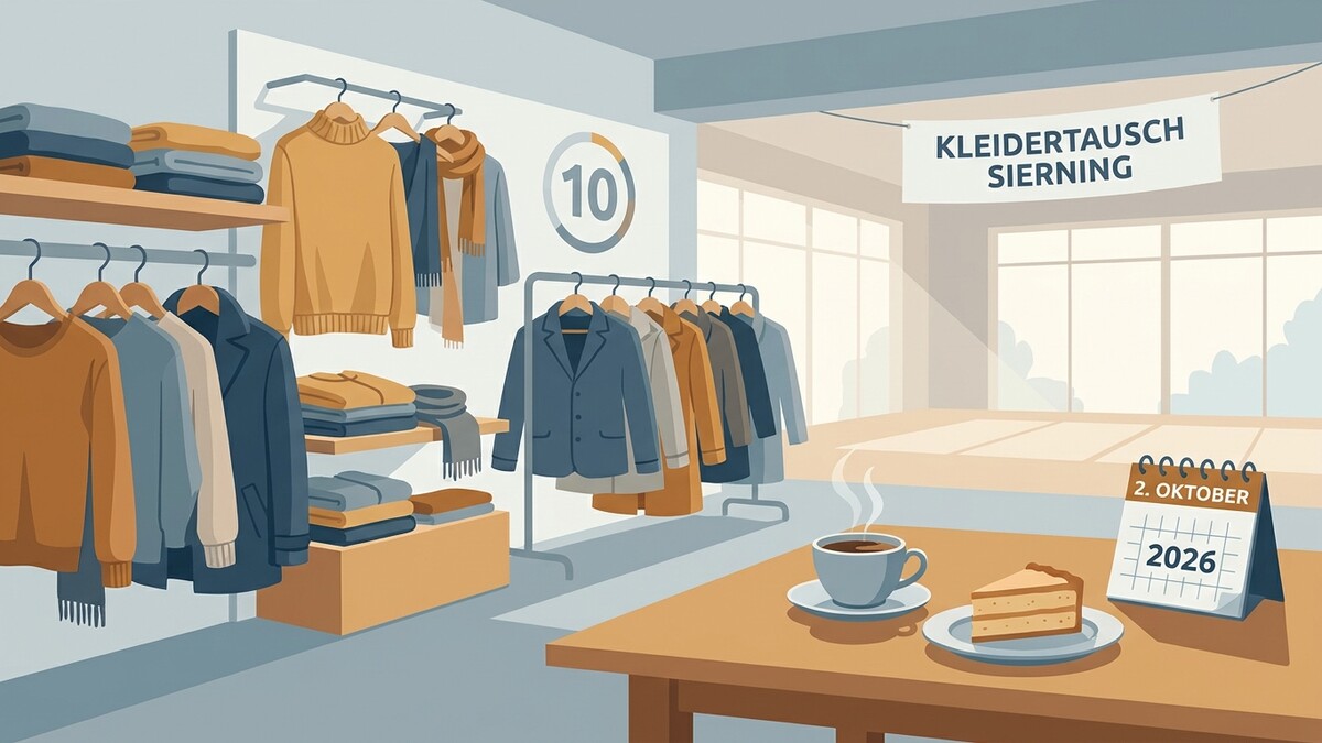 Kleidertausch Sierning am 2. Oktober 2026 mit Kaffee und Kuchen