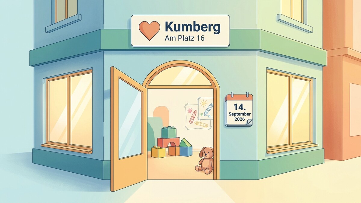 Kumberg am Platz 16: Spielzeug und Kalender mit Datum 14. September 2026