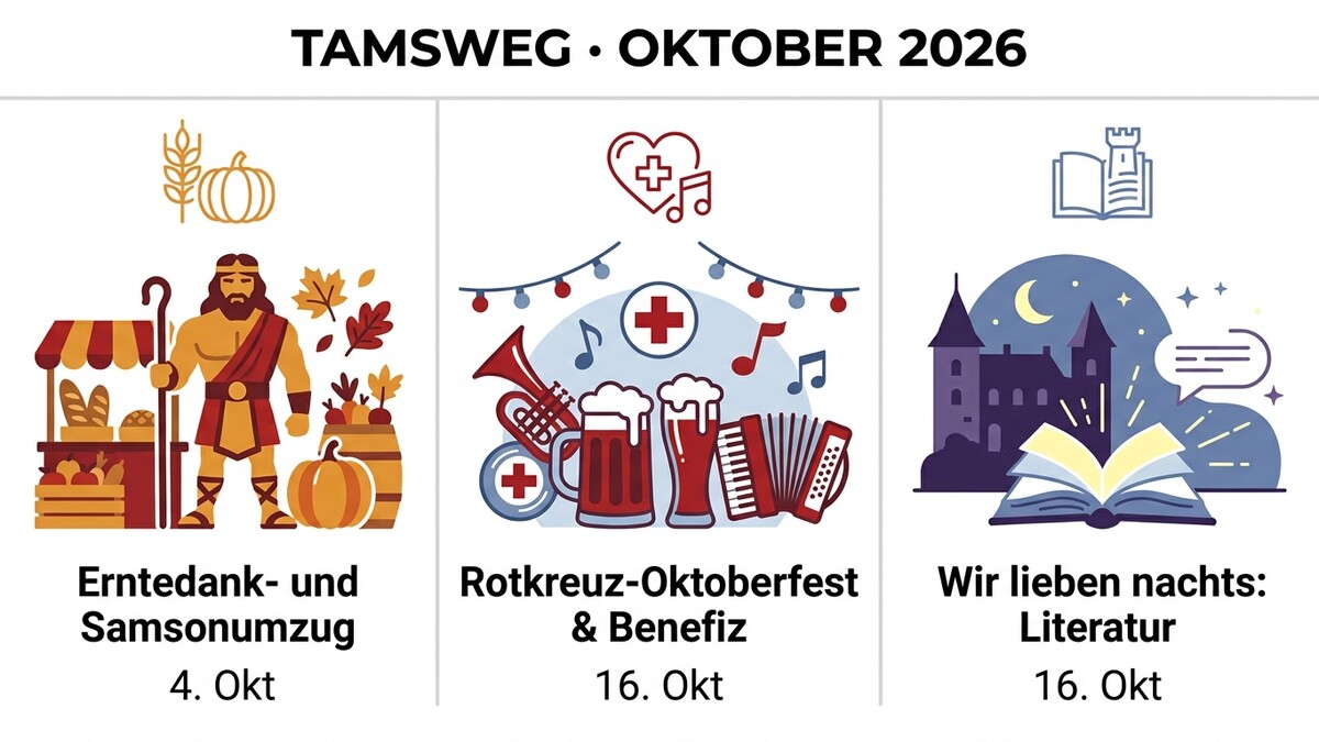 Tamsweg Oktober 2026: Erntedank-Umzug, Rotkreuz-Oktoberfest und Literaturveranstaltung