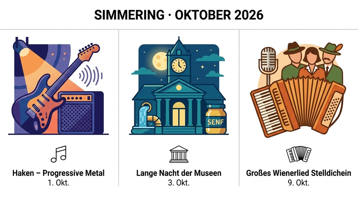 Simmering Oktober 2026: Haken, Lange Nacht der Museen, Wienerlied