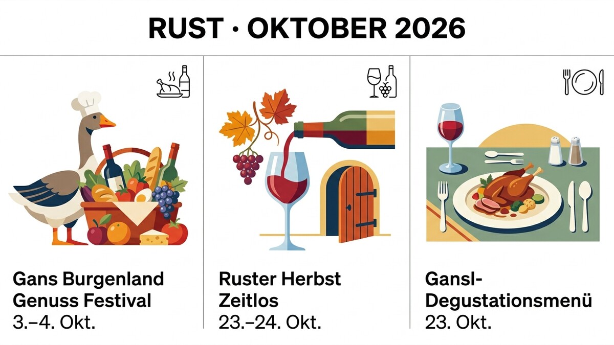 Gans Burgenland Genuss Festival Rust mit Gansl-Degustationsmenü und Wein.