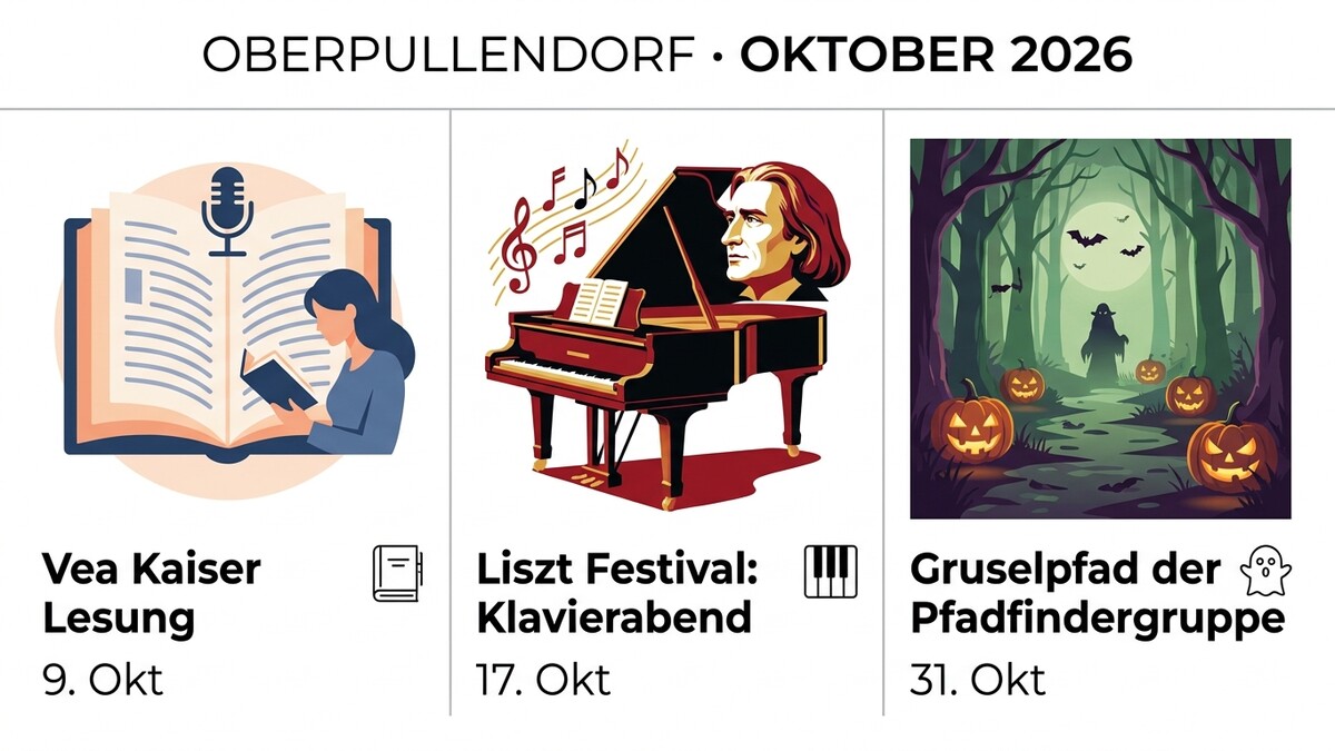 Liszt Festival Klavierabend mit Porträt von Franz Liszt und Flügel in Oberpullendorf