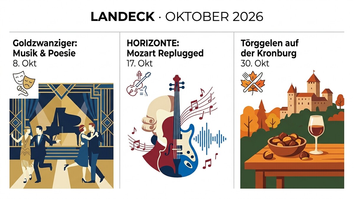 Landeck Oktober 2026: Goldzwanzi-ger, Horizonte, Törggelen auf der Kronburg