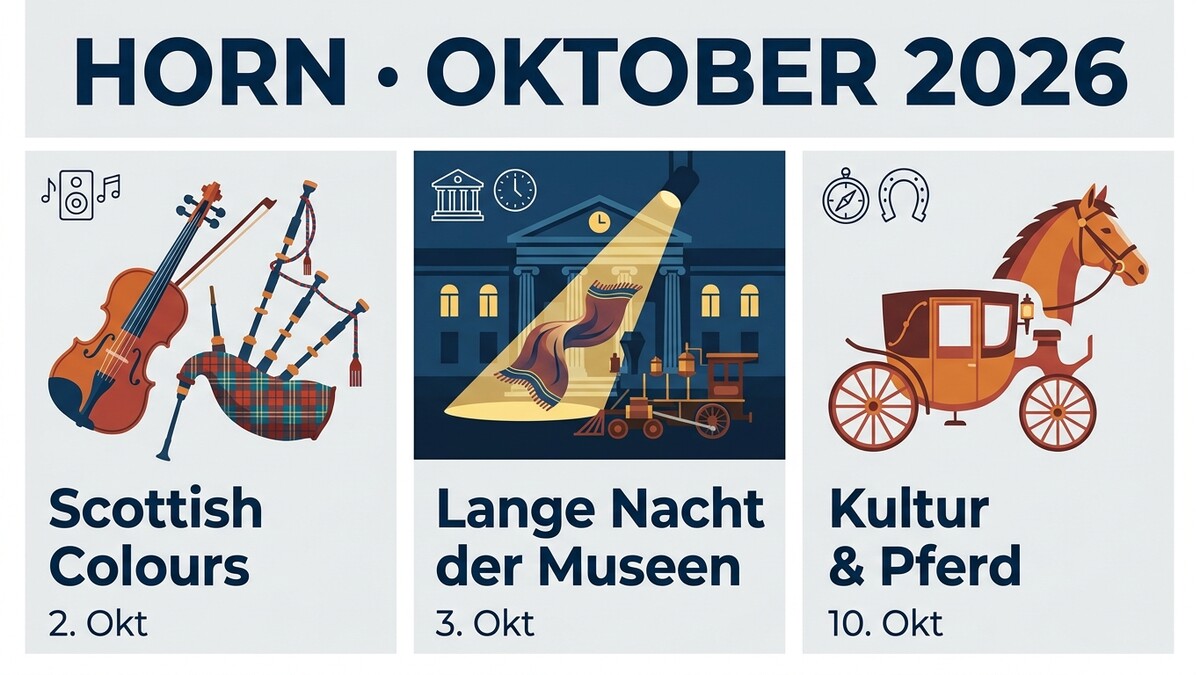 HORN OKTOBER 2026: Scottish Colours, Lange Nacht der Museen, Kultur & Pferd
