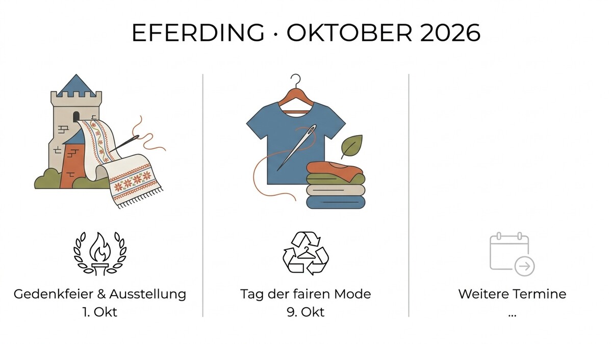 Eferding: Gedenkfeier & Ausstellung 1. Okt, Tag der fairen Mode 9. Okt, weitere Termine