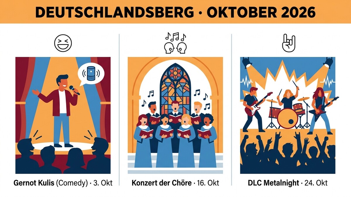 Deutschlandsberg Oktober 2026: Gernot Kulis, Konzert der Chöre und DLC Metalnight.