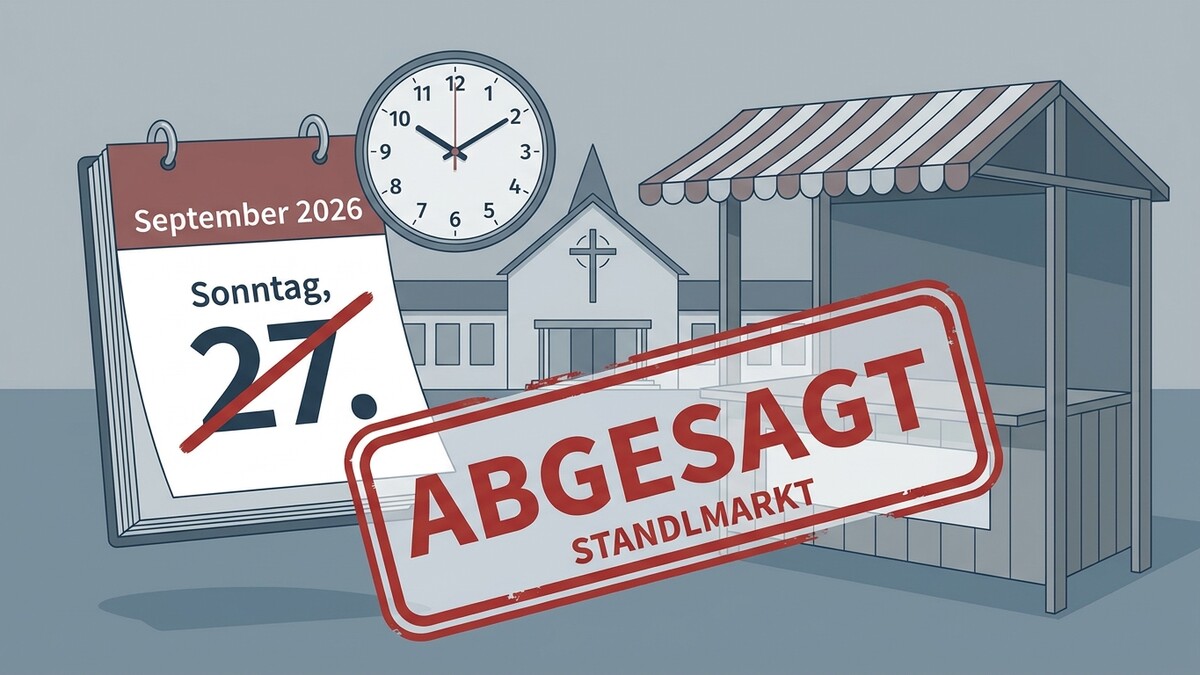 Standlmarkt am 27. September 2026 abgesagt, Kalenderblatt, Kirche und Standl