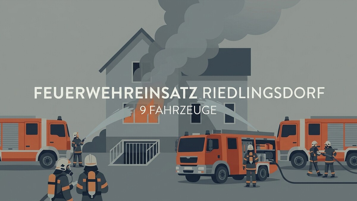 Feuerwehreinsatz Riedlingsdorf: 9 Fahrzeuge im Einsatz