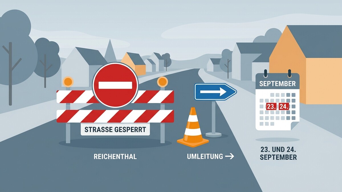 Straßensperre in Reichental am 23. und 24. September mit Umleitung und Kalender