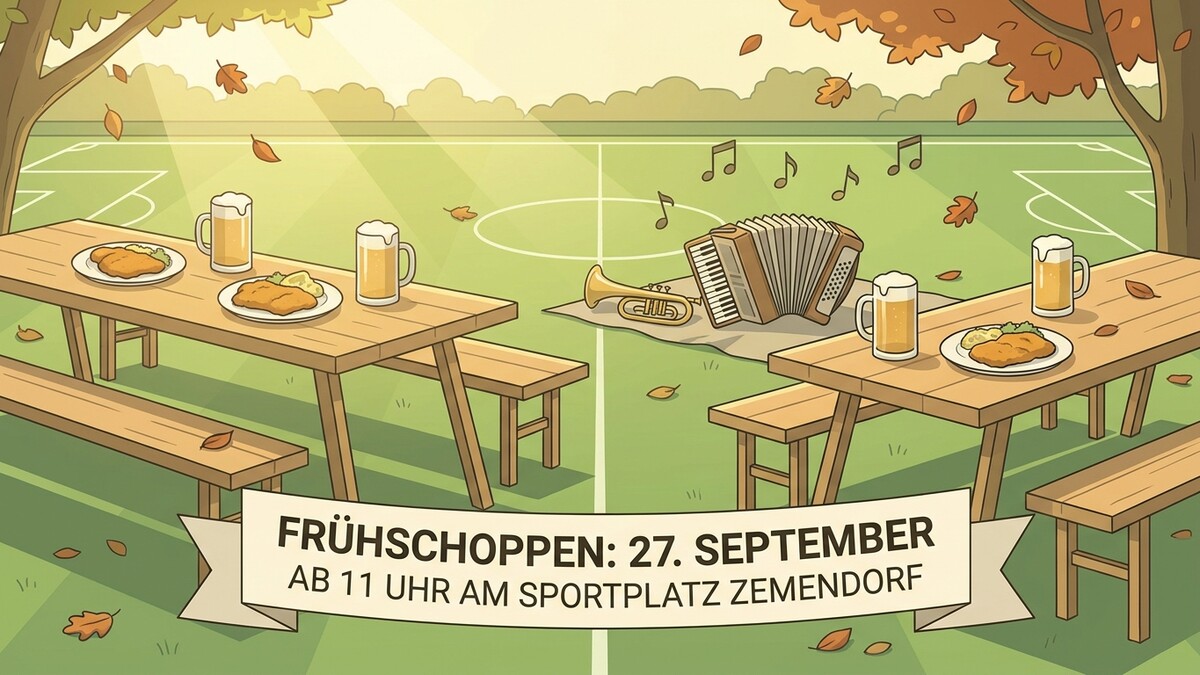 Frühschoppen am Sportplatz Zemendorf mit Musik und Bier