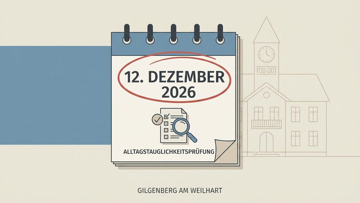Alltagstauglichkeitsprüfung am 12. Dezember 2026 in Gilgenberg am Weilhart