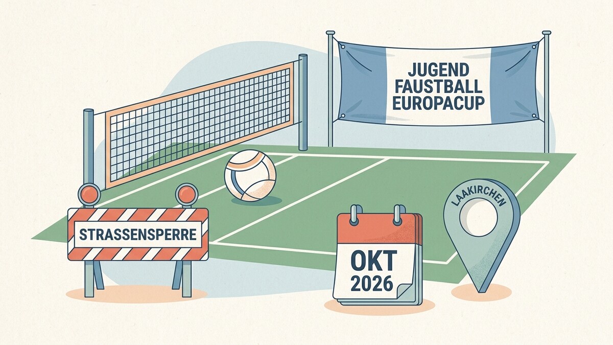 Faustball Europacup Jugend Laakirchen Oktober 2026 mit Sperre