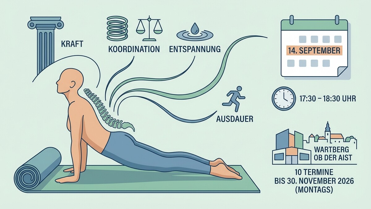 Yoga-Kurs in Wartberg ob der Aist: Kraft, Koordination, Entspannung, Ausdauer