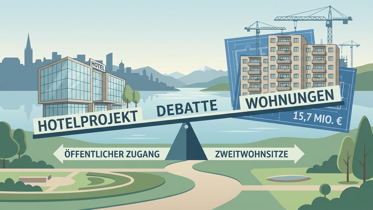 Hotelprojekt vs. Wohnungen: Debatte über öffentlichen Zugang und Zweitwohnsitze