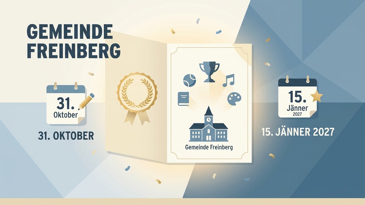 Gemeinde Freinberg: Kalender mit 31. Oktober und 15. Jänner 2027