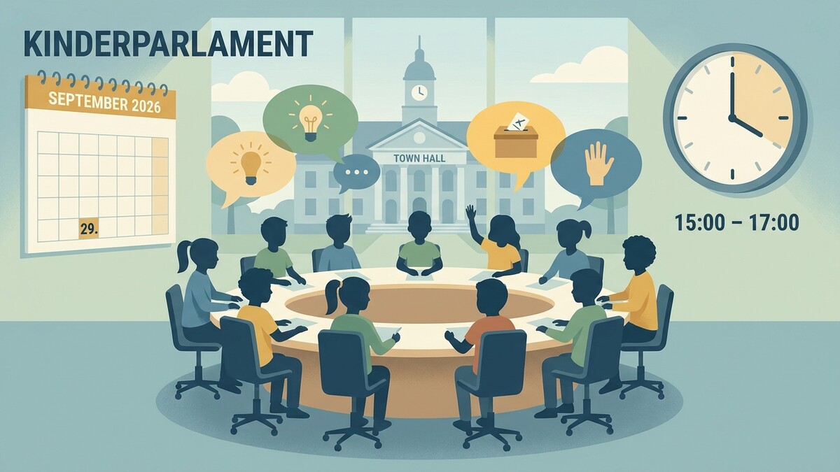 Kinderparlament am 29. September 2026 in Town Hall, 15:00-17:00 Uhr